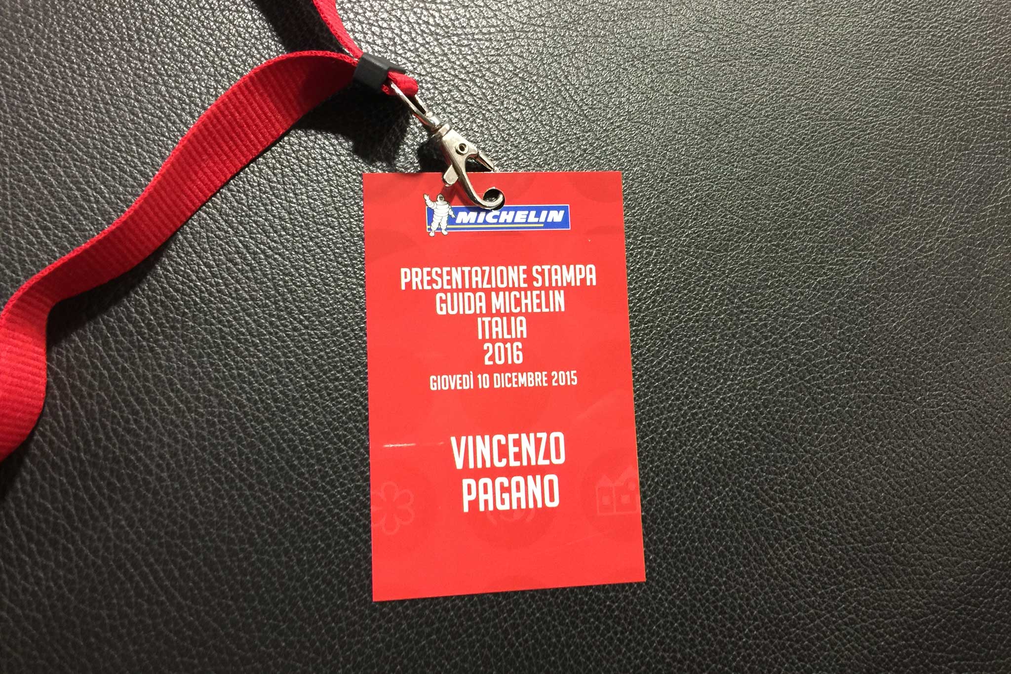 presentazione stelle Michelin 2016 Vincenzo Pagano