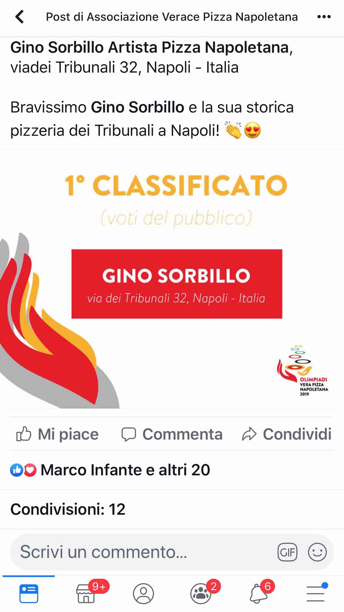 Gino Sorbillo vince le Olimpiadi della Vera Pizza Napoletana per il pubblico 