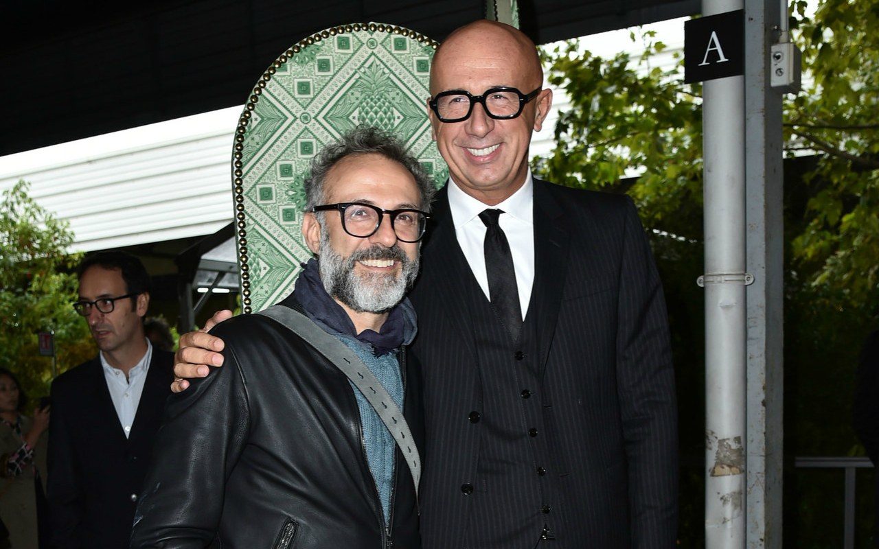 Massimo Bottura e Marco Bizzarri, CEO Gucci, inaugurazione Gucci osteria Beverly Hills