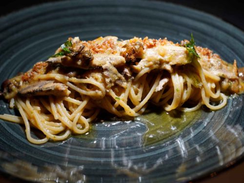Suscettibile ristorante Pioppi Cilento spaghetti puttanesca di mare