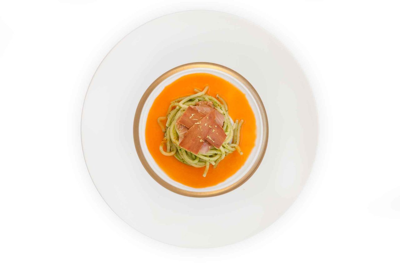 Ciccio Sultano ristorante Duomo Ragusa spaghetti in salsa moresca