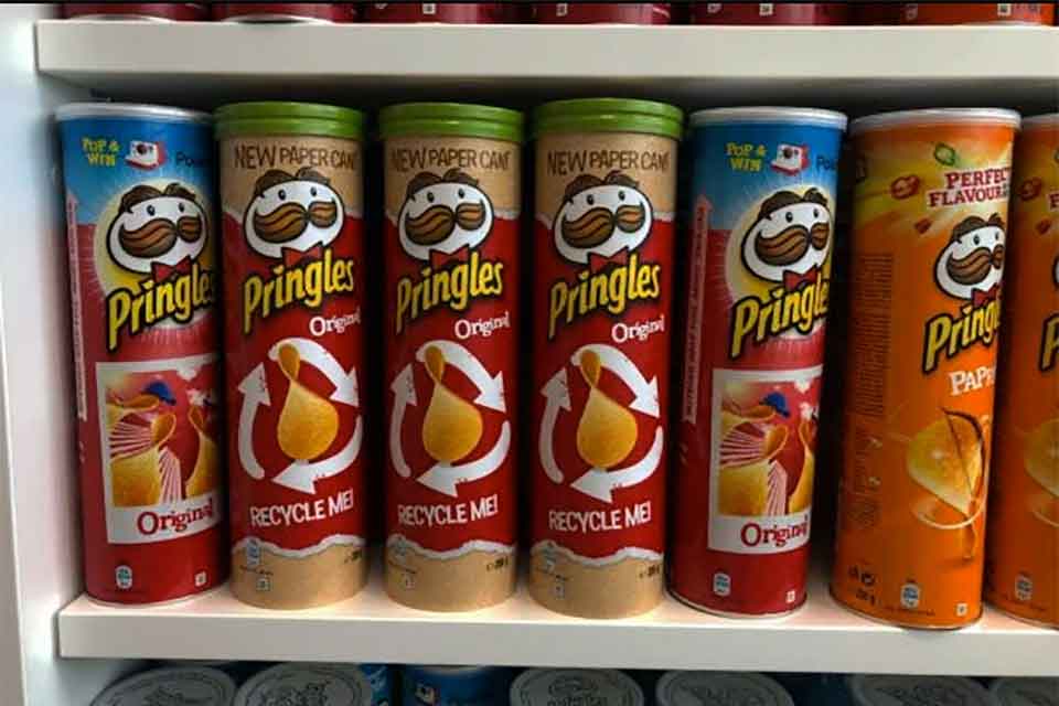 patatine fritte Pringles confezione riciclabile