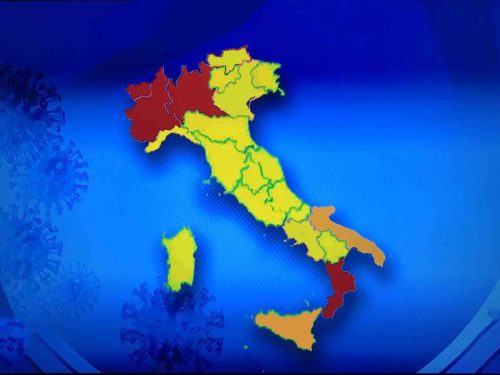 Italia coronavirus zone rossa arancione gialla