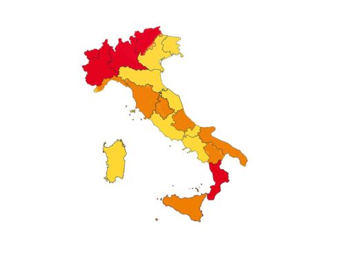 Italia zone rosse arancioni gialle dal 9 novembre 2020