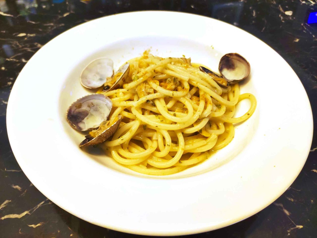 spaghetti vongole bottarga Tomà ristorante Roma Prati 