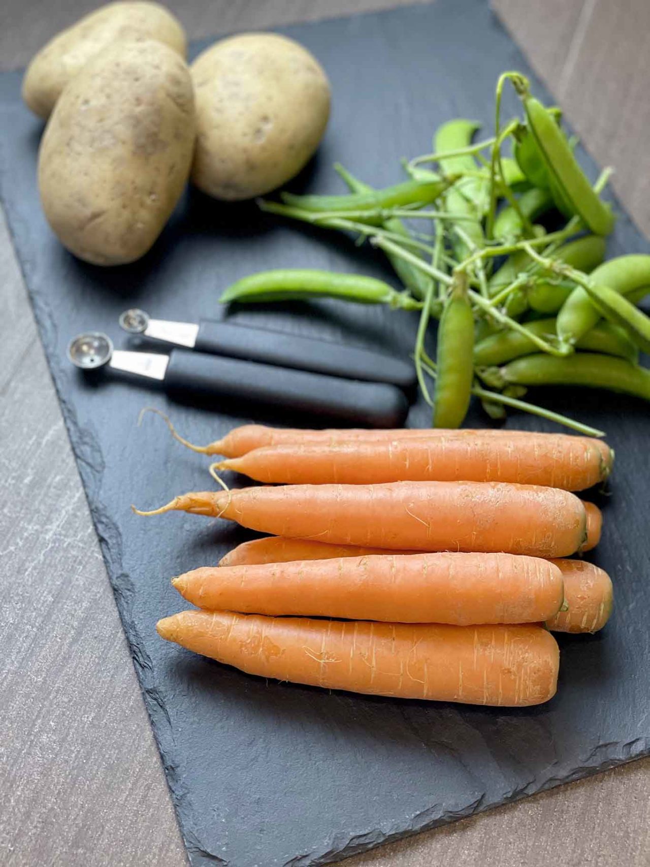 patate carote piselli