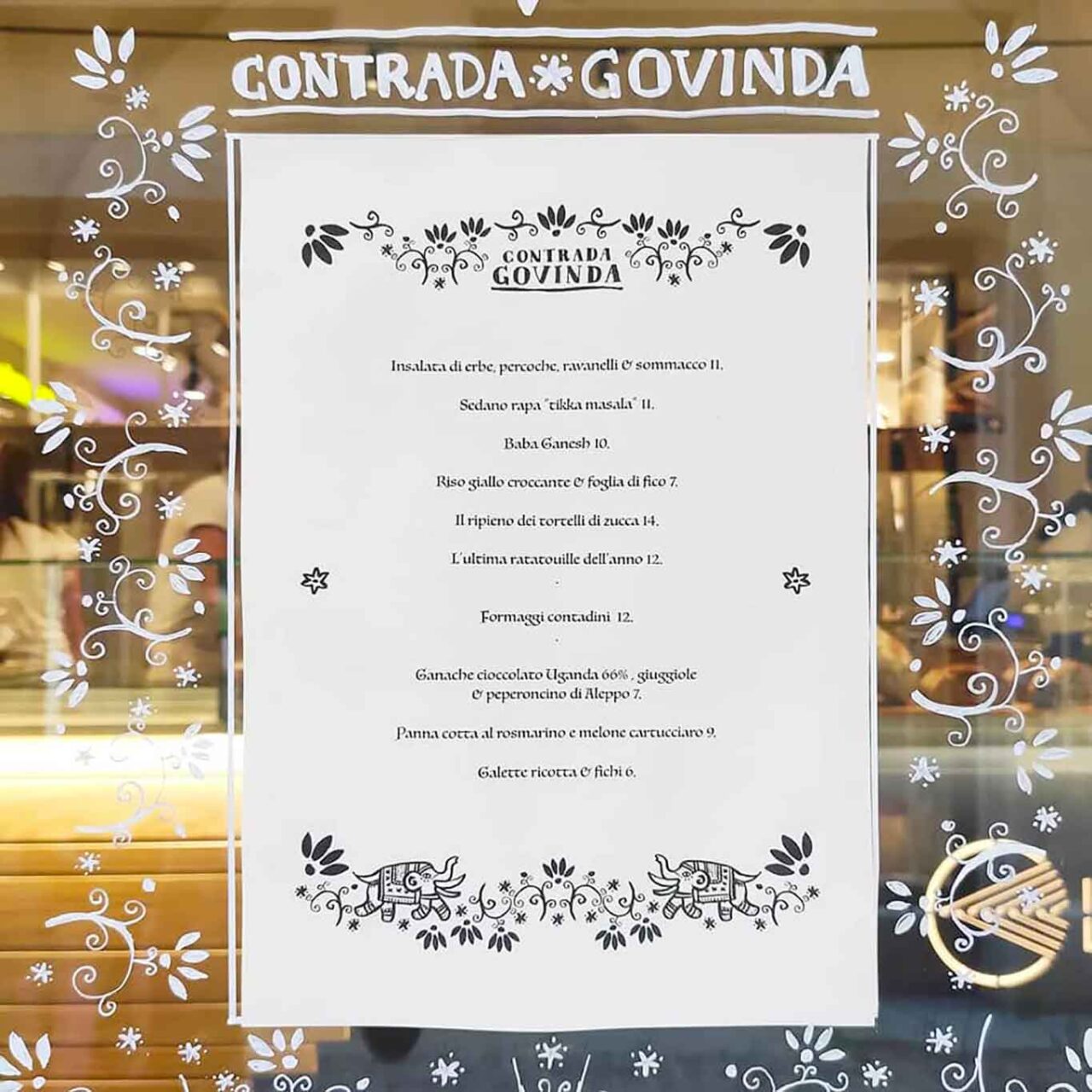 menu Casa Govinda
