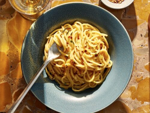 Spaghetti colatura di alici e bottarga