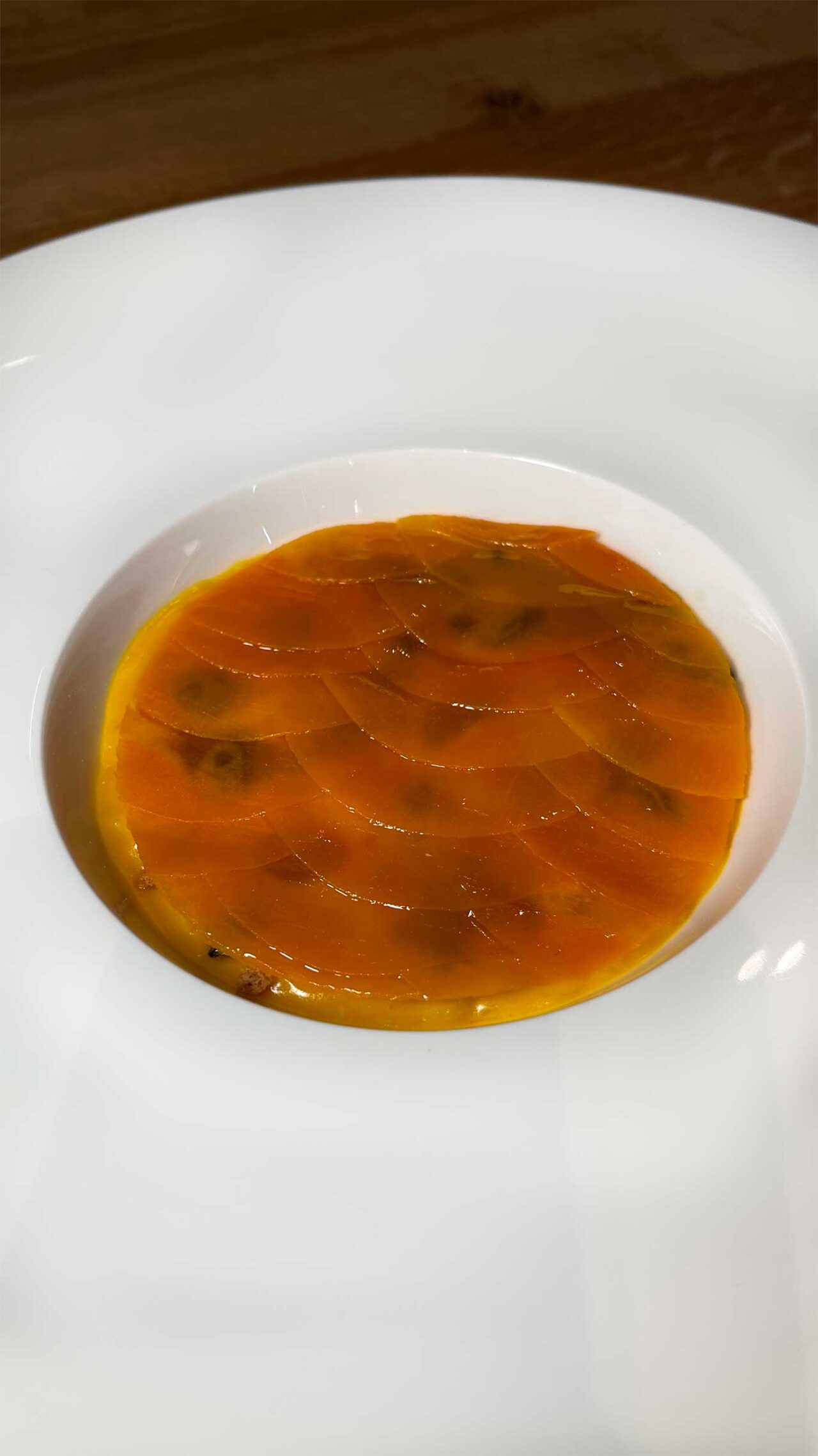 il risotto alla zucca al ristorante D'O di Davide Oldani a Cornaredo vicino Milano