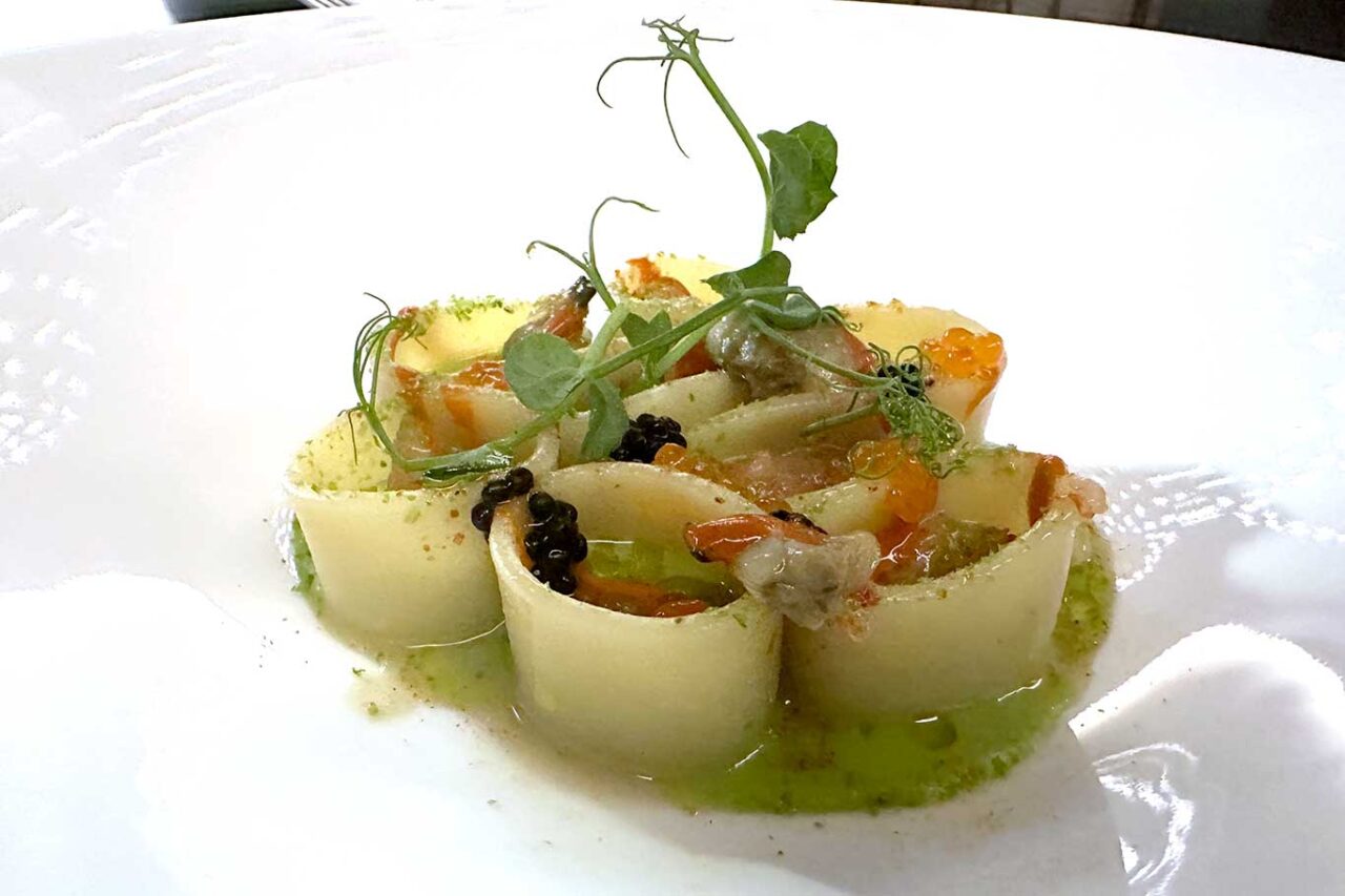 calamarata del ristorante Lisander hotel Promessi Sposi Lago di Como