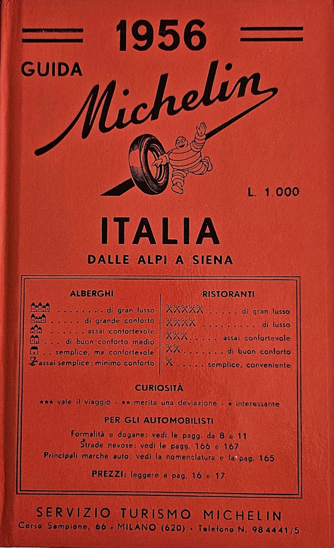 Guida Michelin Italia 1956 e 2025 per i 70 anni