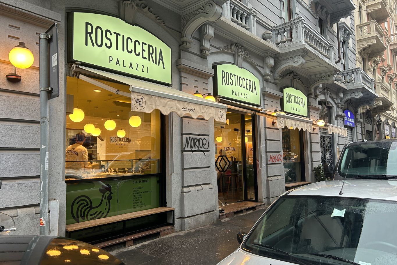 Rosticceria Palazzi a Milano degli ex-Tannico con Matias Perdomo