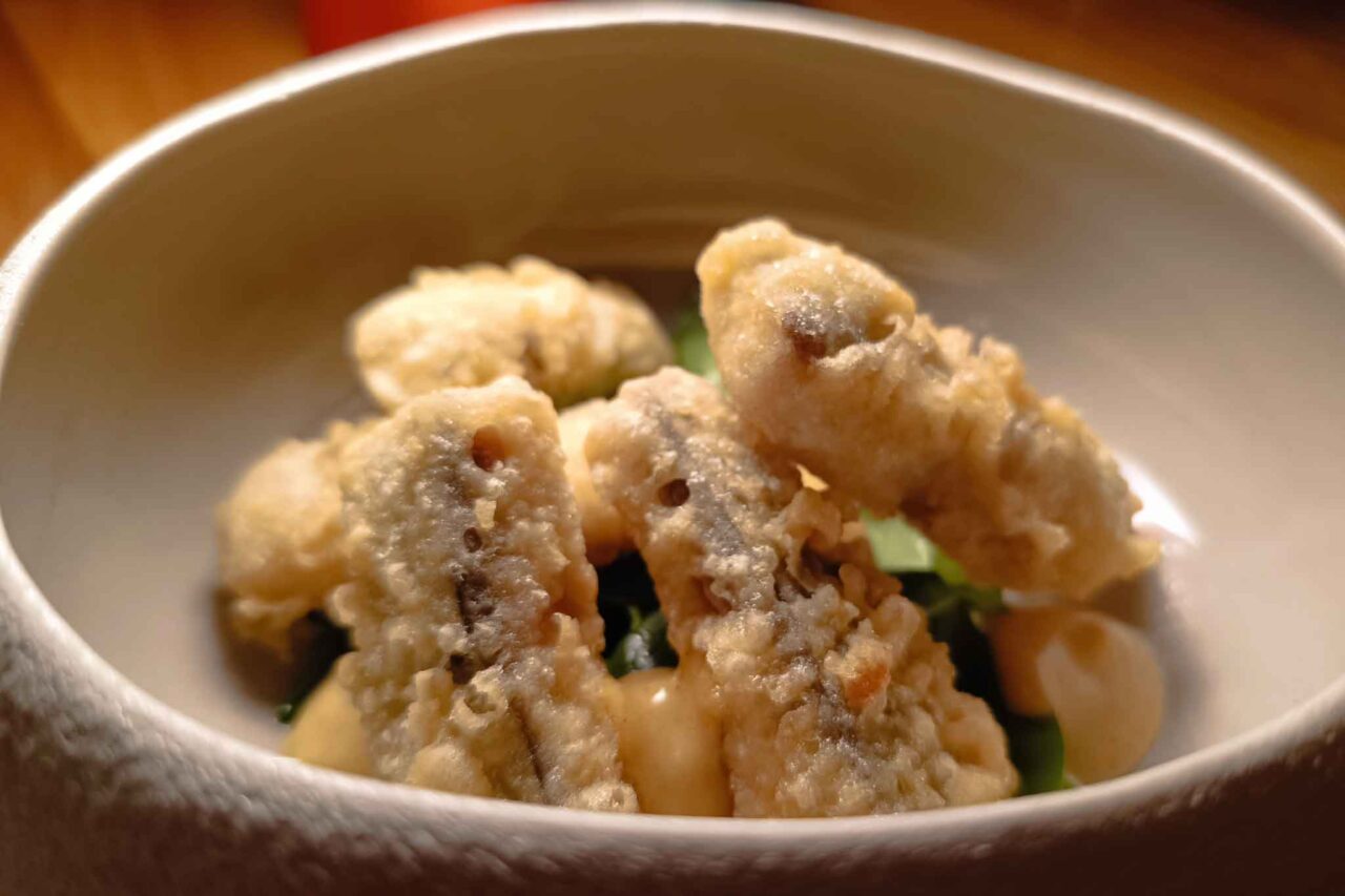 sgombro in tempura di Moon Asian Bar a Roma