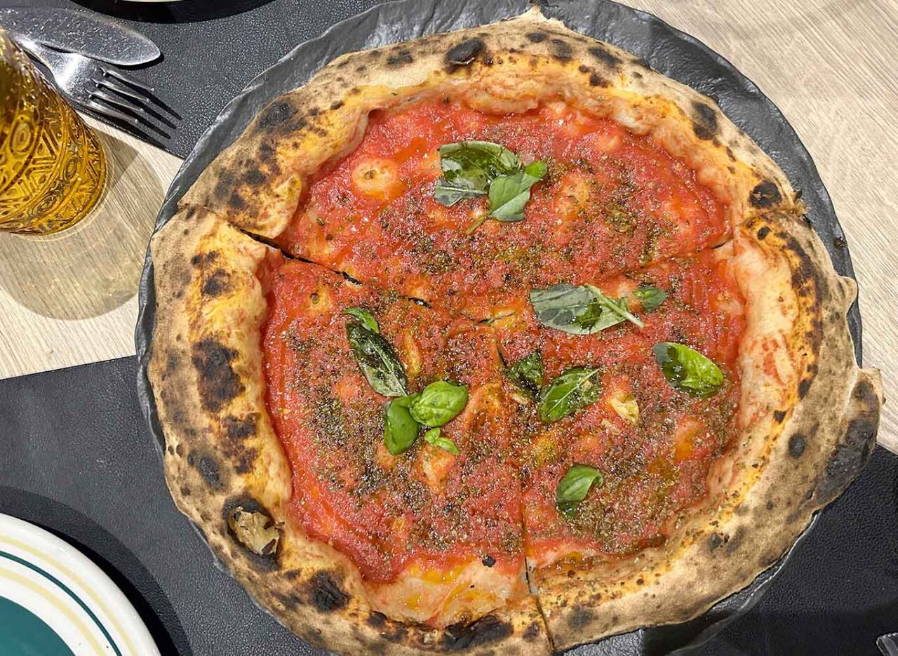 la pizza marinara de I Vesuviani che è arrivata seconda nel Girone E del Campionato della Pizza