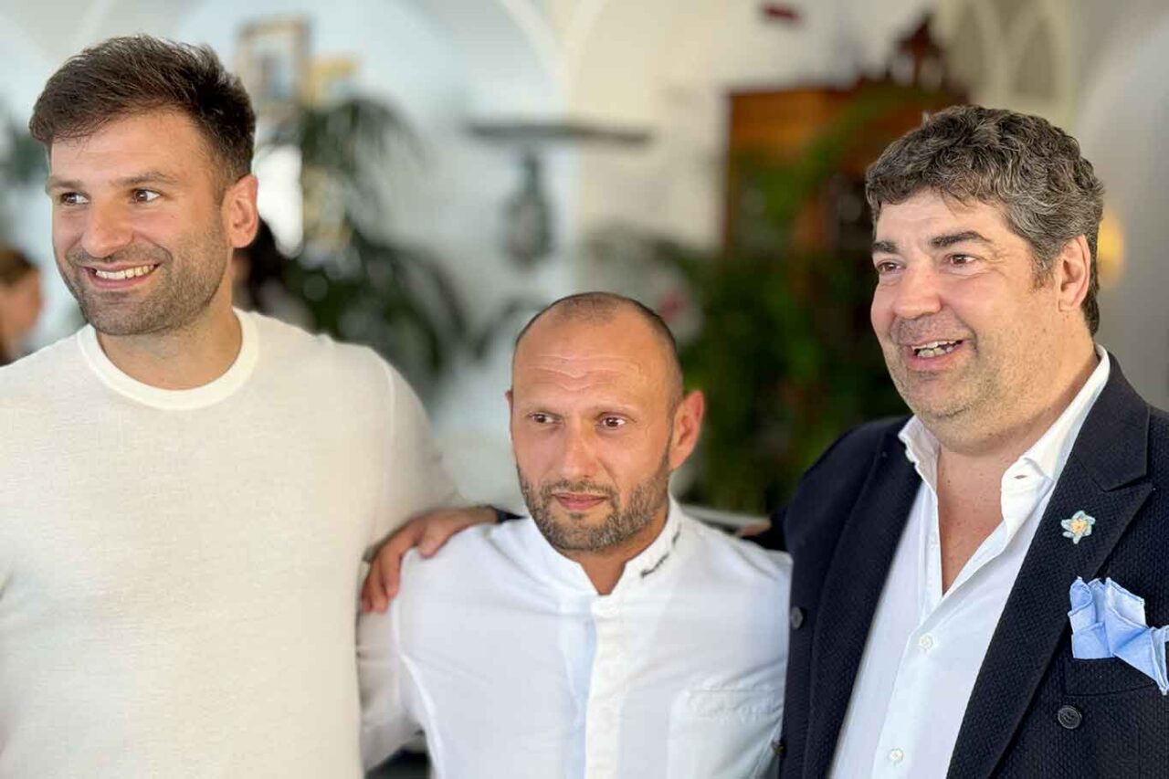 Julian Reneaud con Giuseppe Stanzione e Andrea Biagini