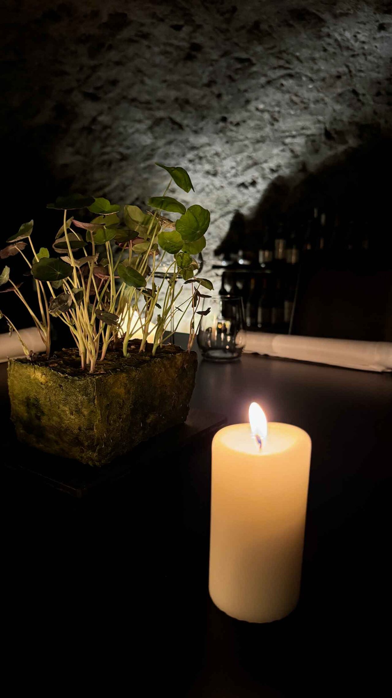 candela al ristorante Piazzetta Milù a Castellammare di Stabia