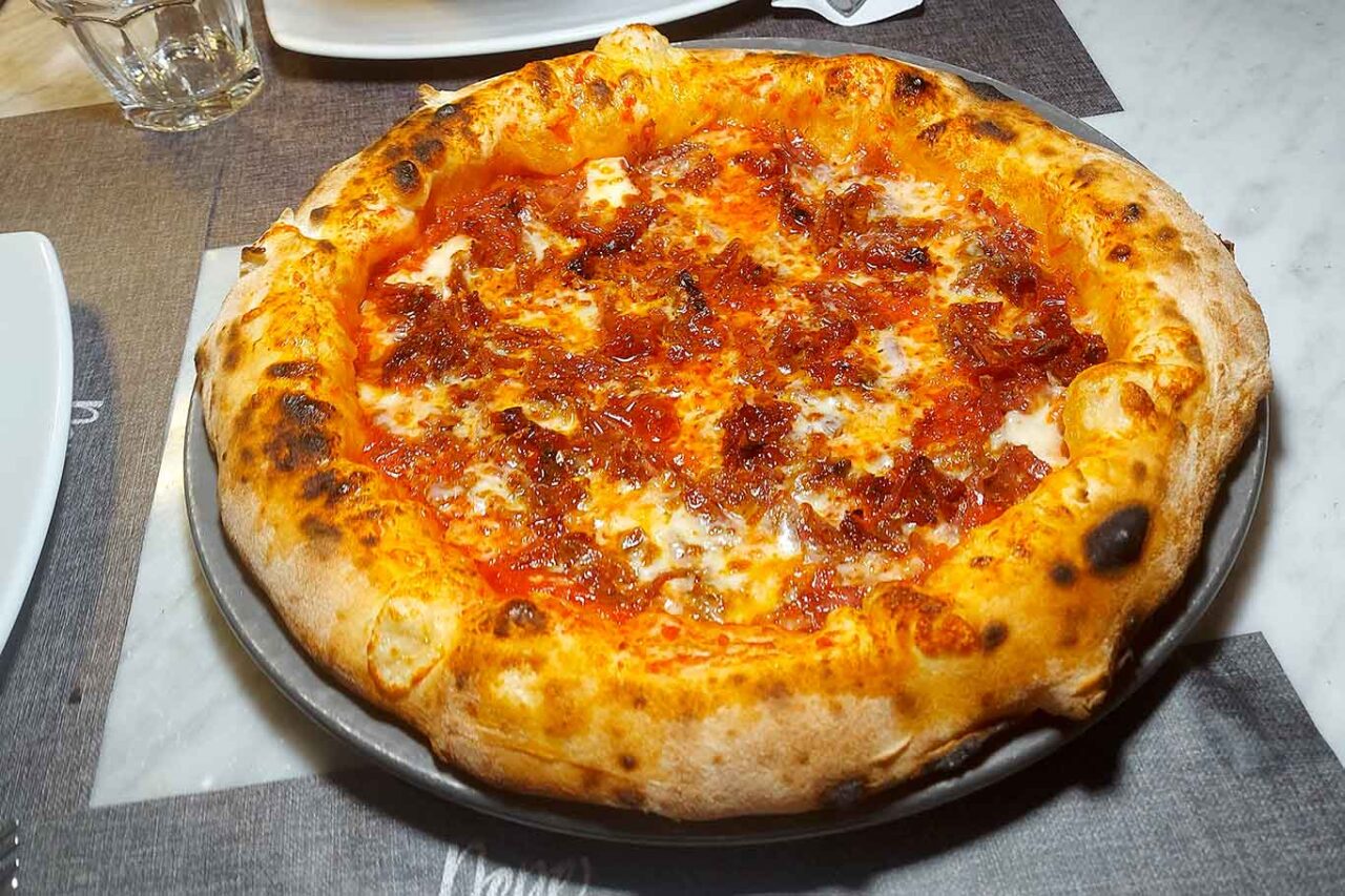 la pizza piccante di Pepe in Grani a Caiazzo