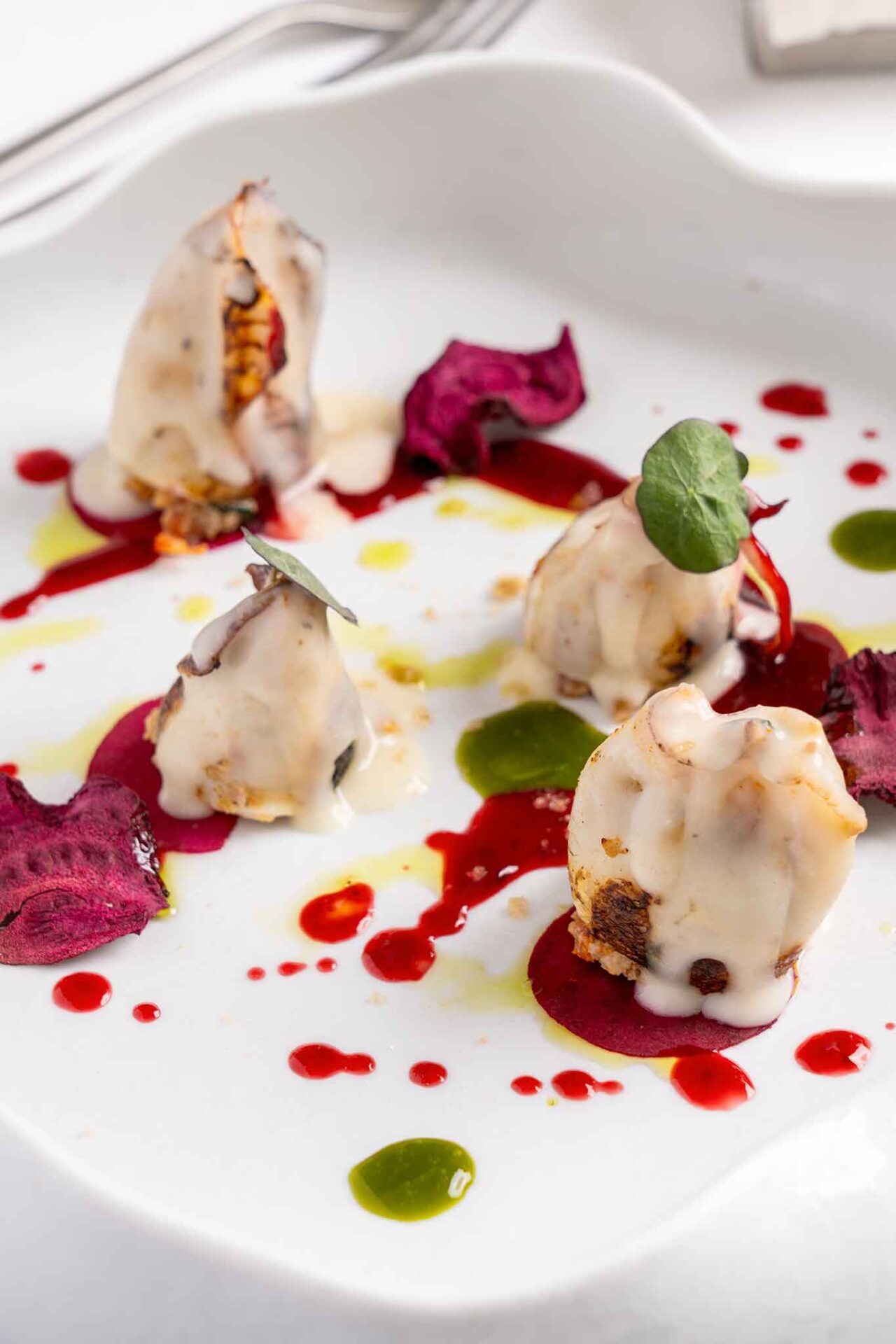 ristorante Seasons ad Ischia: calamaro ripieno di carne